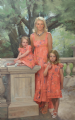 Mrs. Gerald J. Ford & daughters Kelli and Electra
Dallas, Texas, Oil on canvas