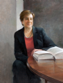The Honorable Elena Kagan
Associate Justice, U.S. Supreme Court
Harvard Law School, Cambridge, Massachusetts
Oil on canvas 48" x 24"