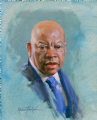 The Honorable John Lawrence Lewis
U.S. Congressman from Georgia
Collection of Nashville Library
Oil on canvas 20" x 16"