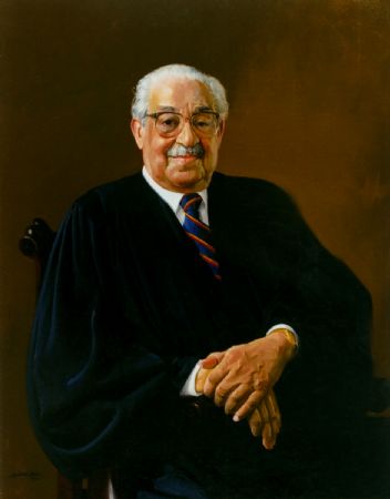 The Honorable Thurgood Marshall
Associate Justice, U.S. Supreme Court, Washington, D.C.
Oil on linen 42" x 34"